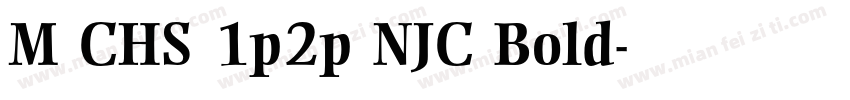 M CHS 1p2p NJC Bold字体转换